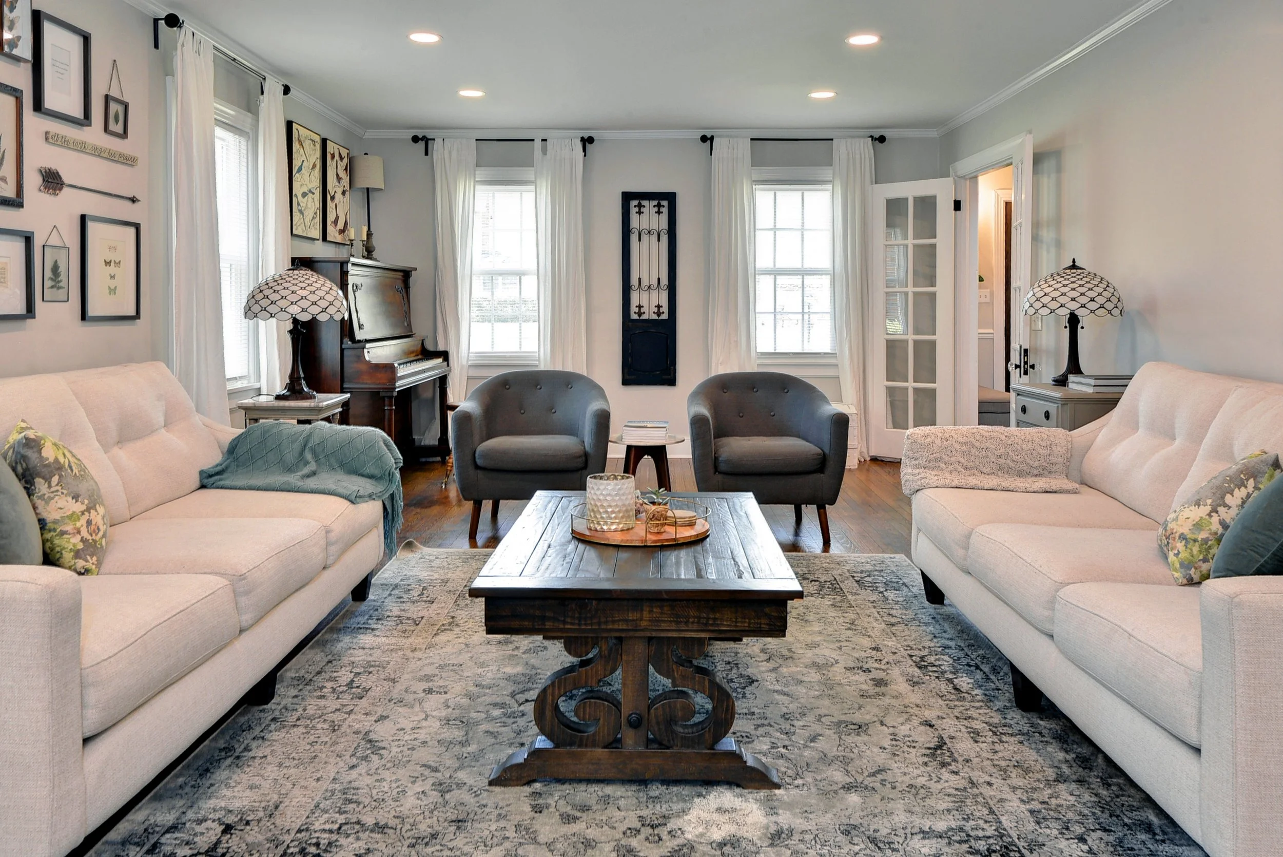 Completed living room remodel by VanFleet Homes