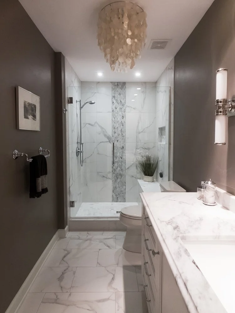 Completed bathroom remodel in Fyfe Court Williamsburg Virginia