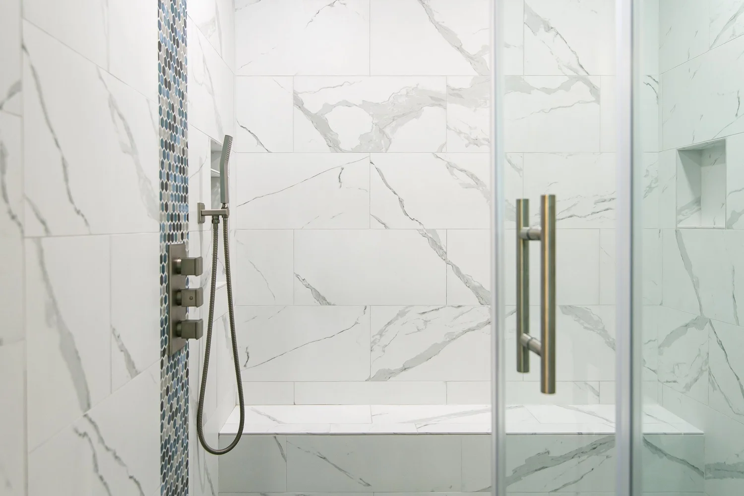 View 5 of the completed bathroom remodel in Powhatan Williamsburg Virginia