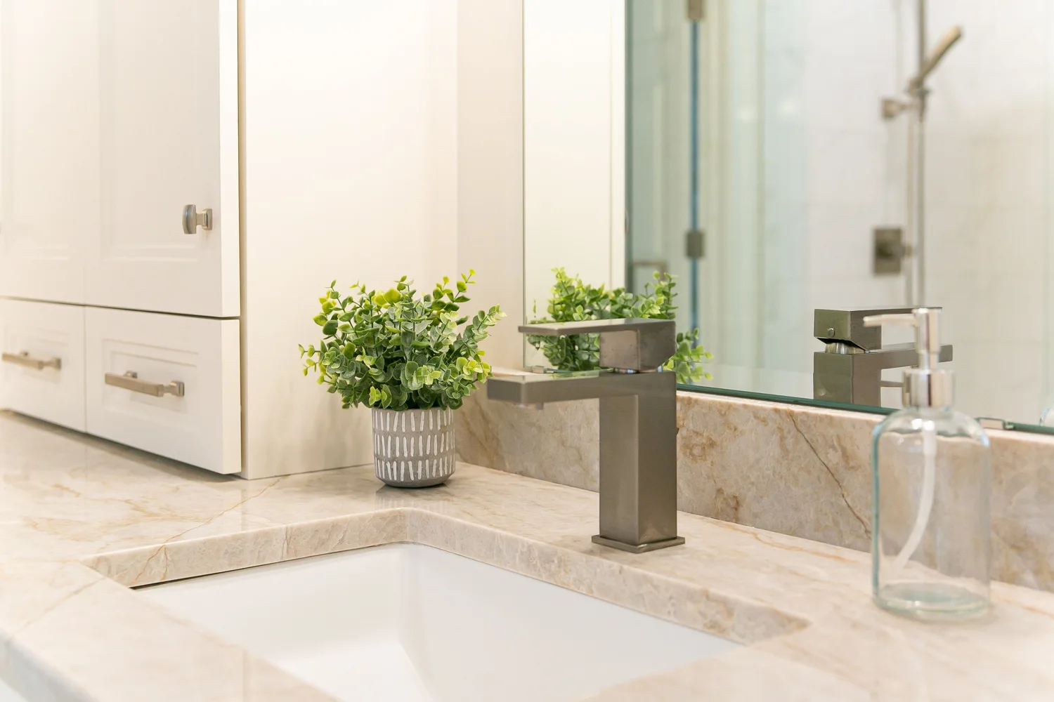 View 11 of the completed bathroom remodel in Ford’s Colony Williamsburg Virginia