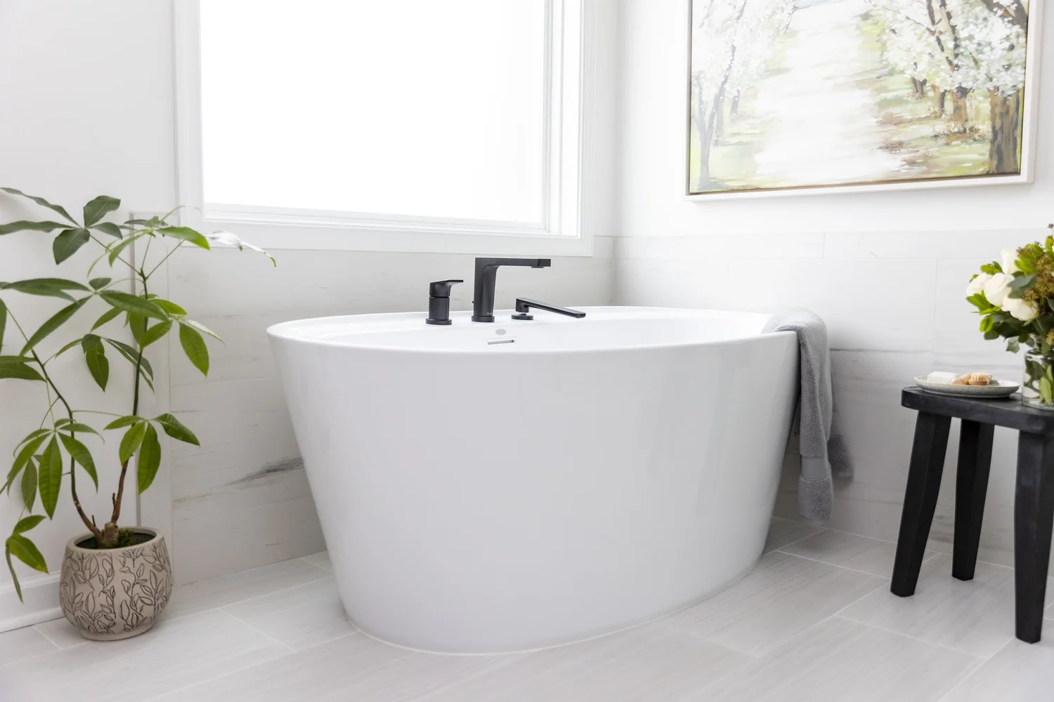 View 12 of the completed bathroom remodel in Seaford Virginia