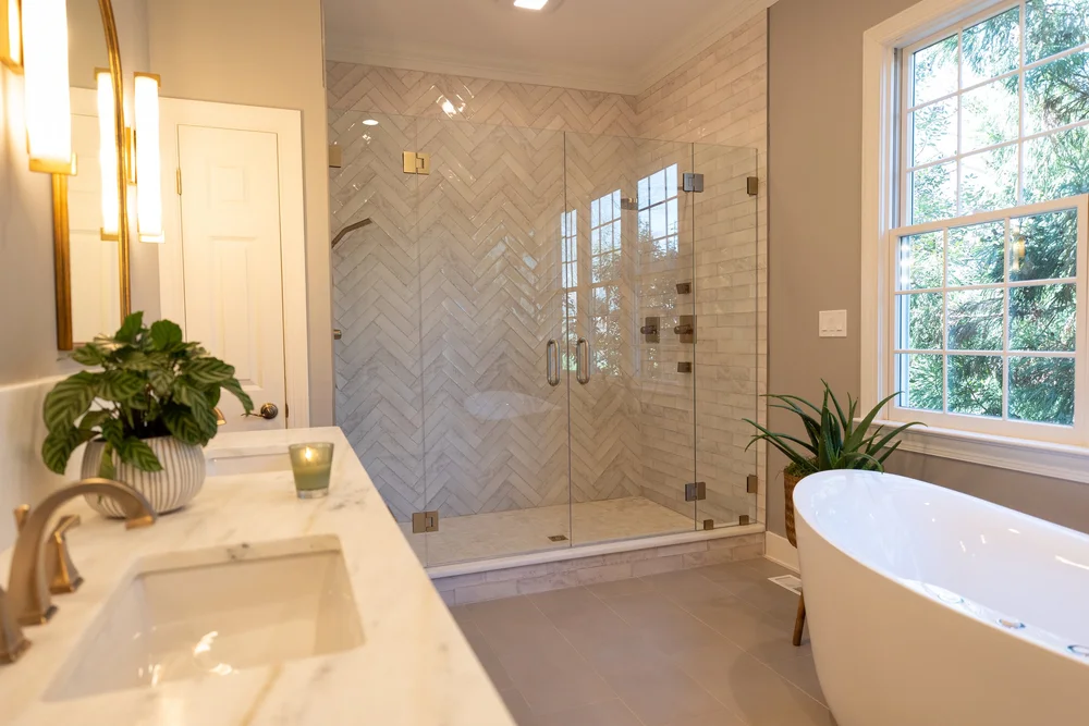 Completed bathroom remodel in Ford’s Colony Williamsburg Virginia