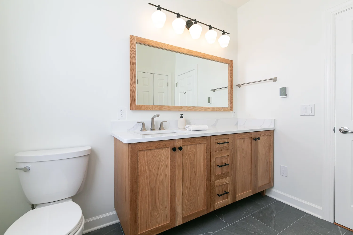 View 8 of the completed bathroom remodel in Holly Grove Williamsburg Virginia