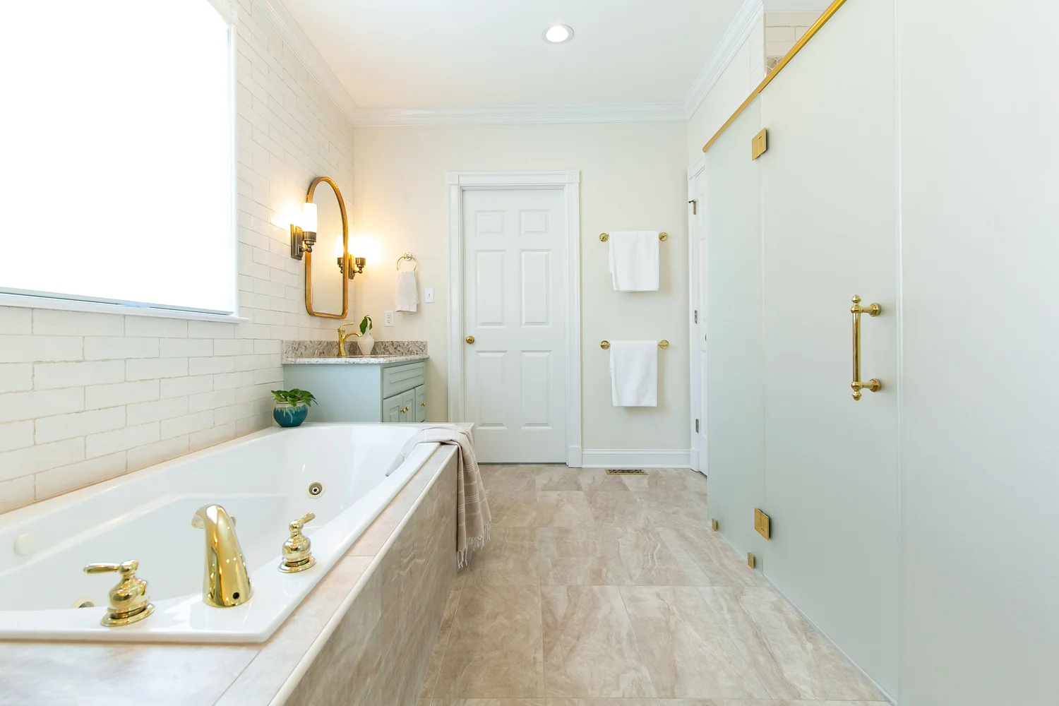 View 12 of the completed bathroom remodel in Ford’s Colony Williamsburg Virginia