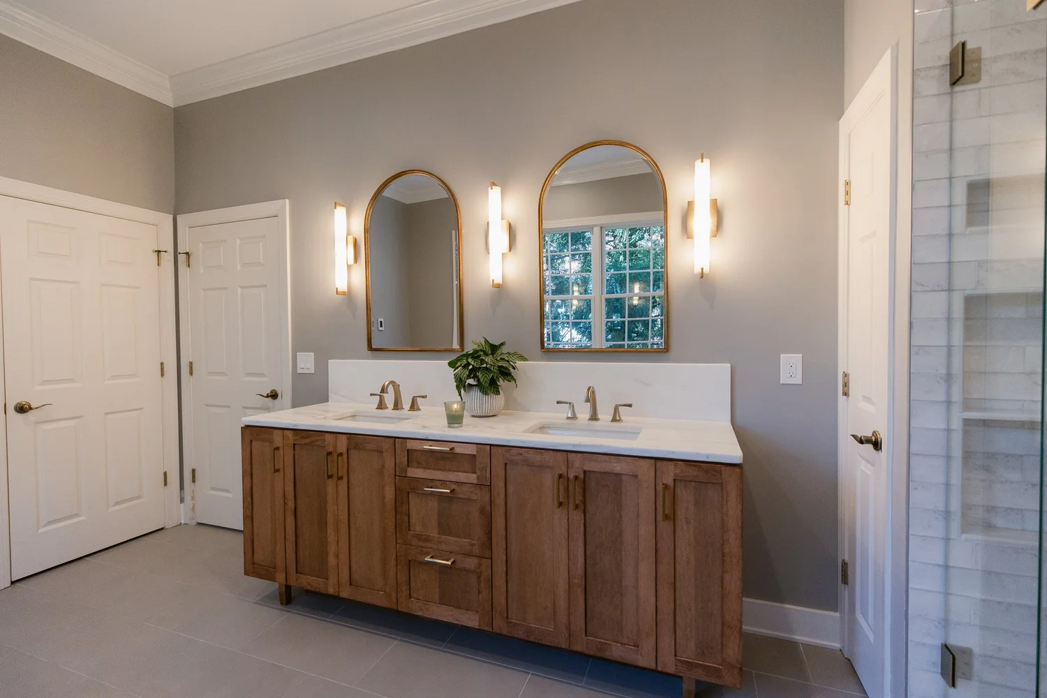 View 4 of the completed bathroom remodel in Ford’s Colony Williamsburg Virginia