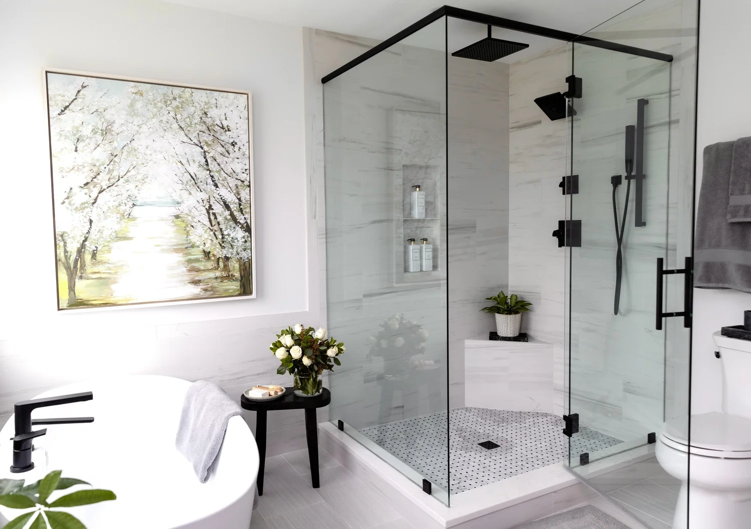 Completed bathroom remodel in Seaford Virginia