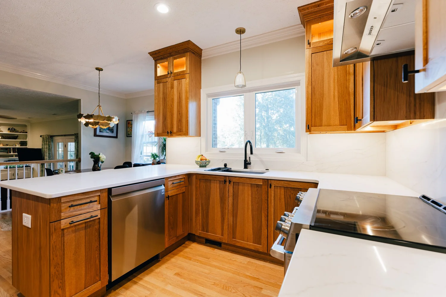 View 3 of the completed kitchen remodel in Kiln Creek Yorktown Virginia