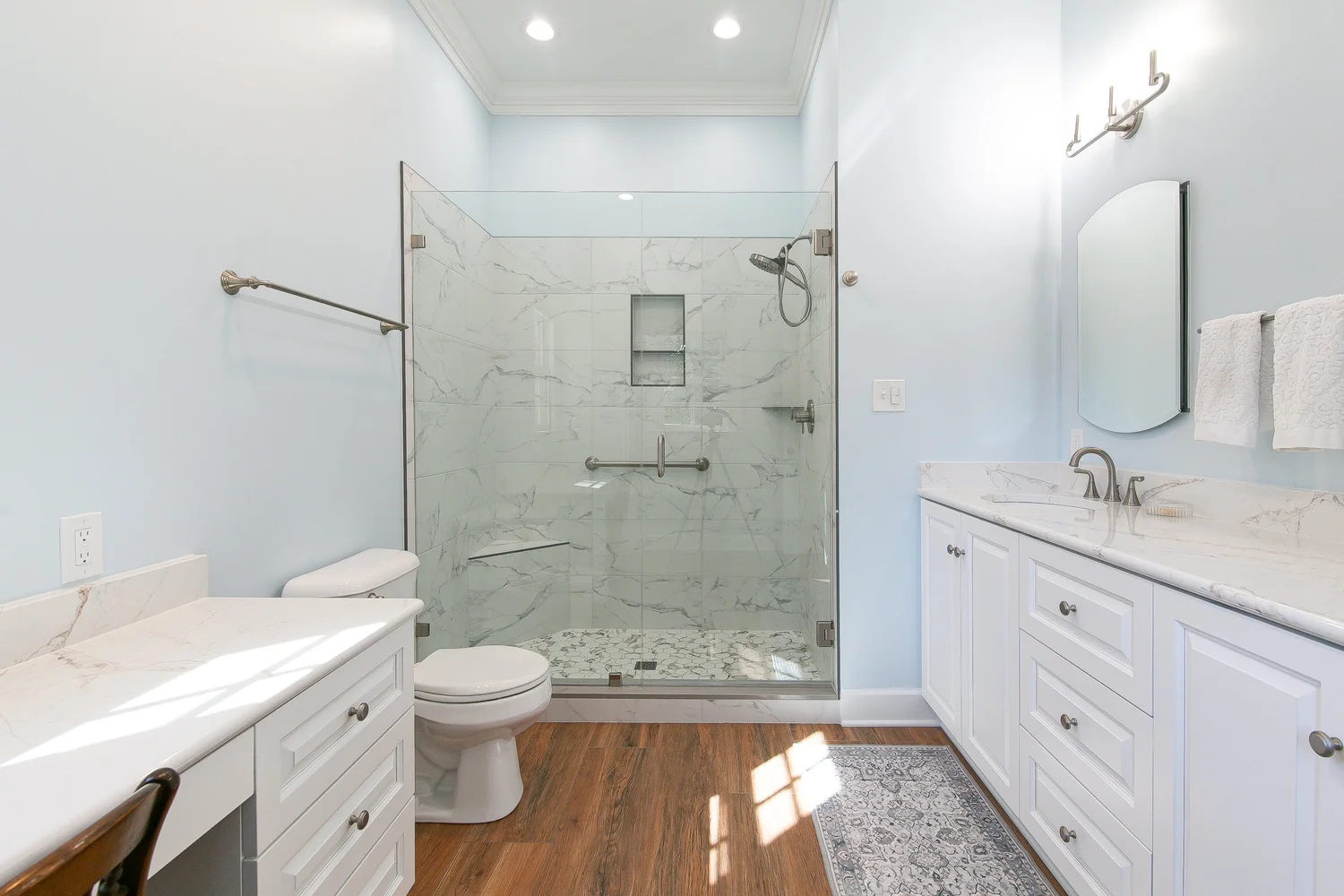 View 2 of the completed bathroom remodel in The Cove Williamsburg Virginia