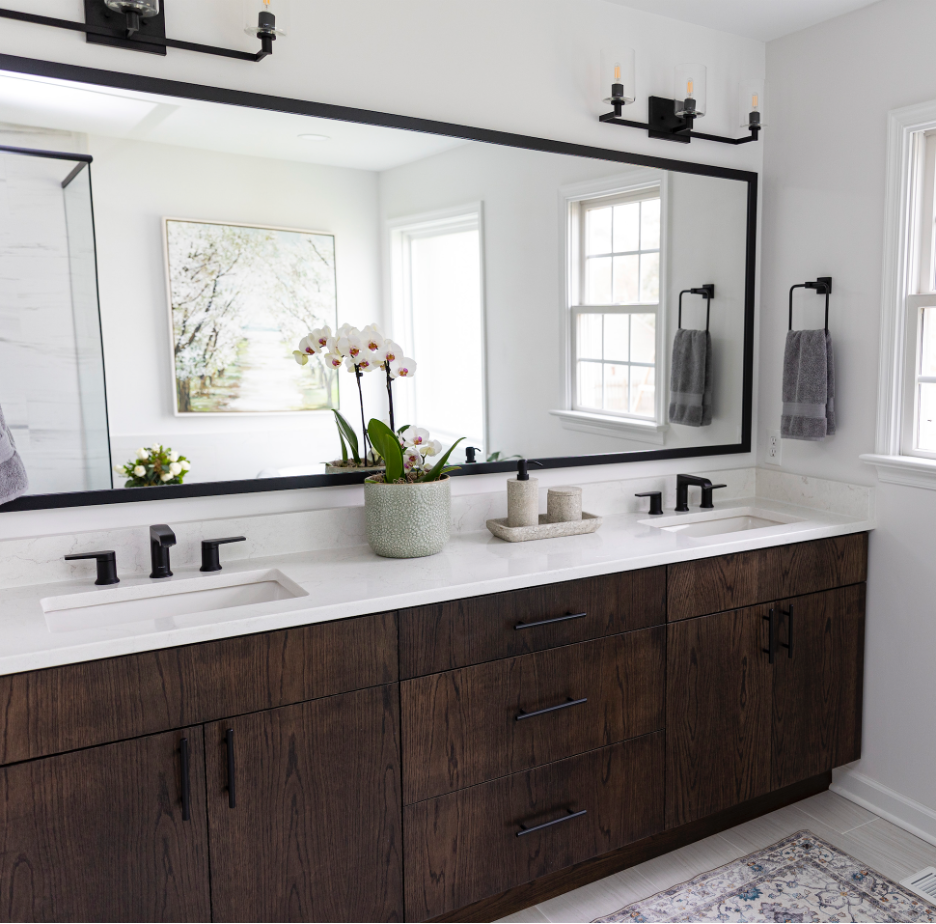 View 8 of the completed bathroom remodel in Seaford Virginia