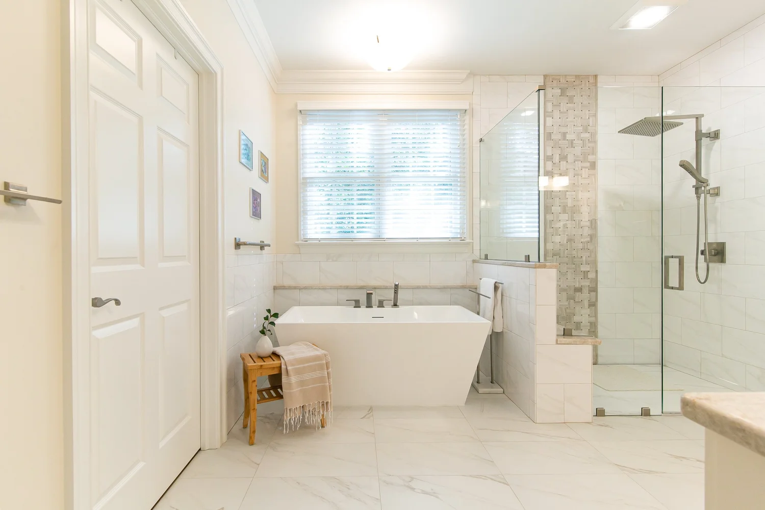 View 2 of the completed bathroom remodel in Ford’s Colony Williamsburg Virginia