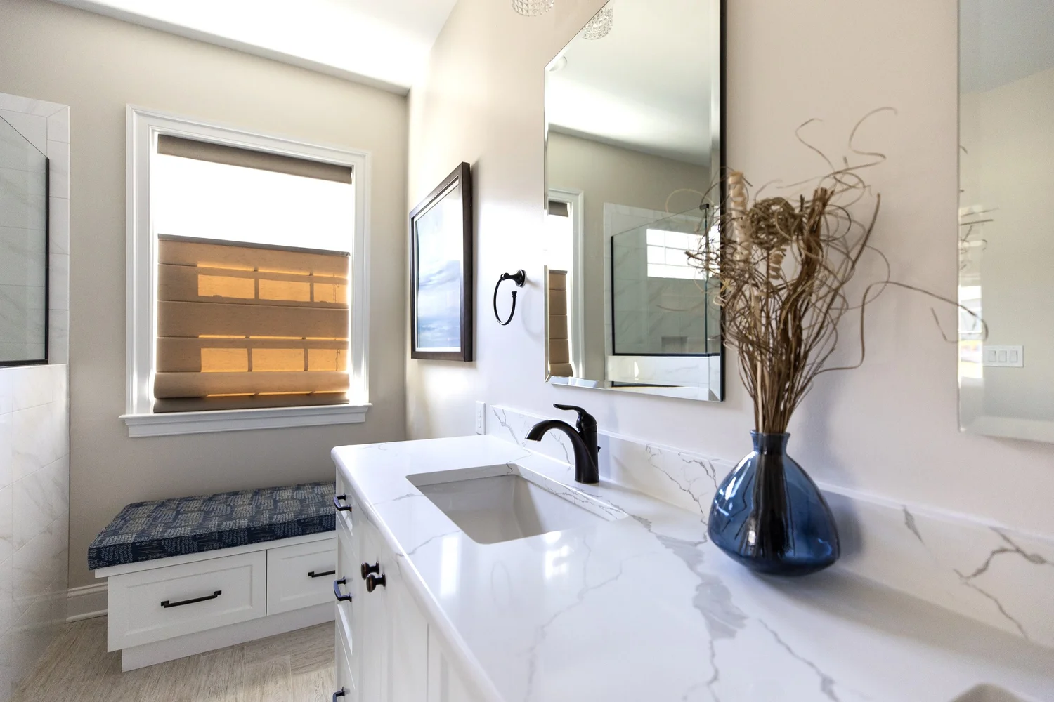 View 3 of the completed bathroom remodel in Colonial Heritage Williamsburg Virginia