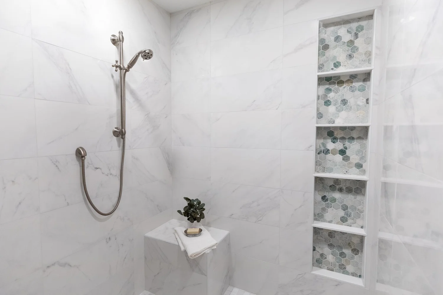 View 7 of the completed bathroom remodel in Kiln Creek Yorktown Virginia