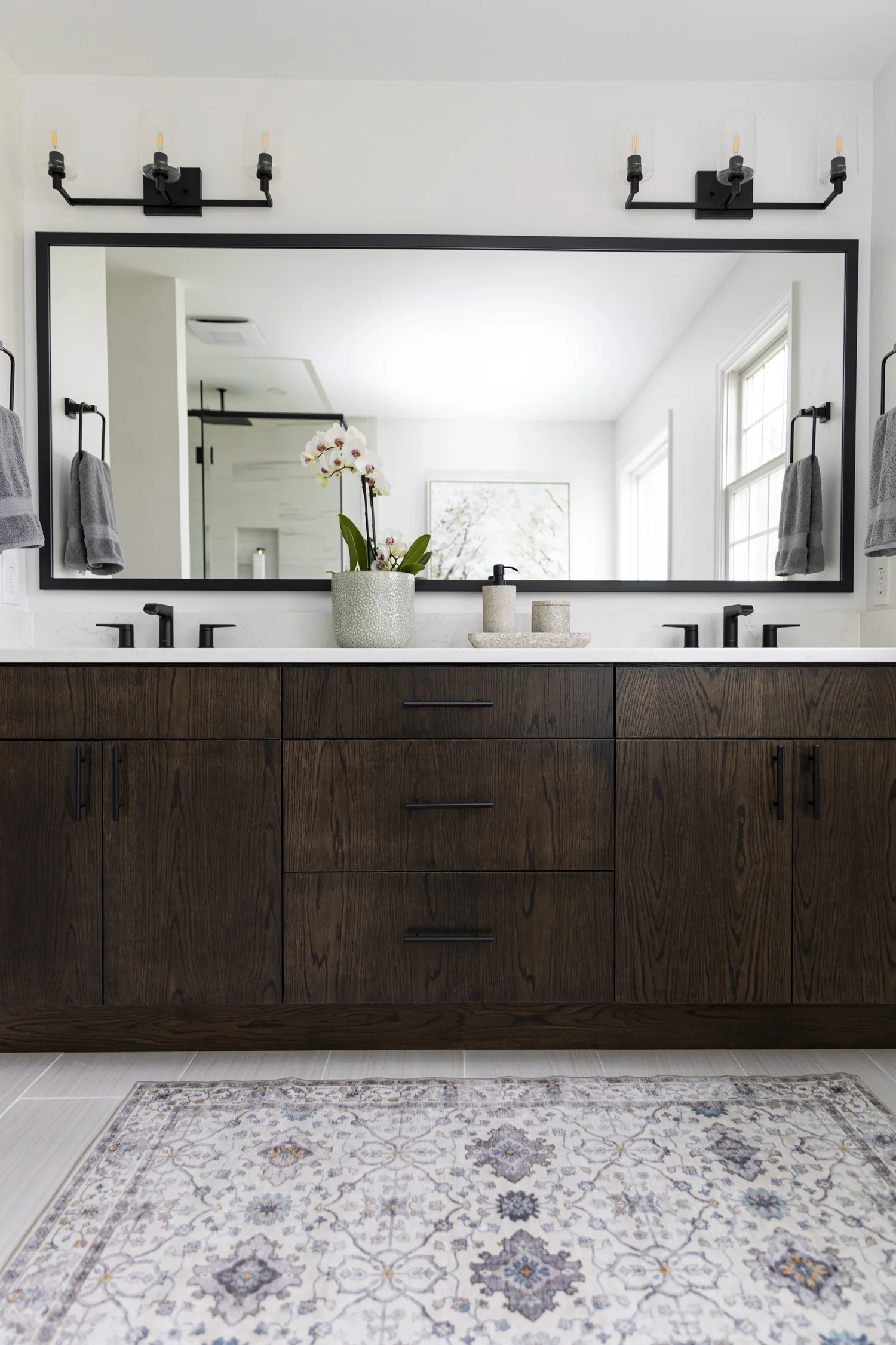 View 4 of the completed bathroom remodel in Seaford Virginia