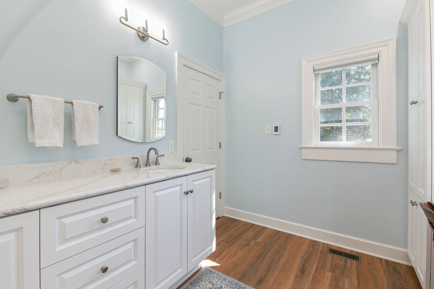 View 9 of the completed bathroom remodel in The Cove Williamsburg Virginia