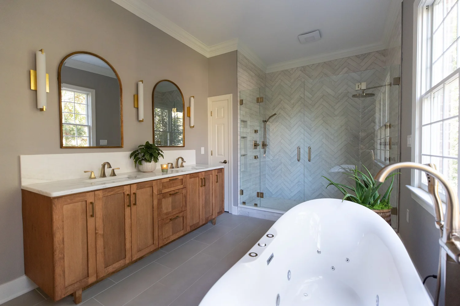 View 15 of the completed bathroom remodel in Ford’s Colony Williamsburg Virginia