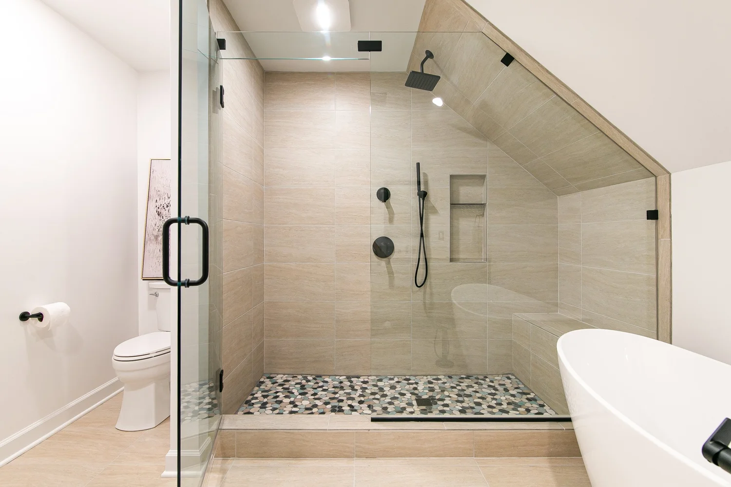 View 2 of the completed bathroom remodel in Kingsmill Williamsburg Virginia