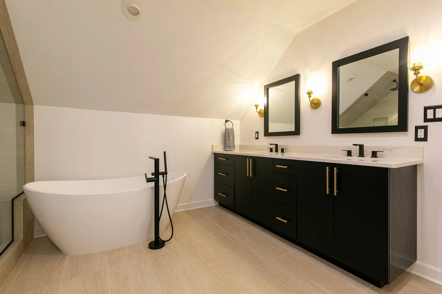 View 14 of the completed bathroom remodel in Kingsmill Williamsburg Virginia