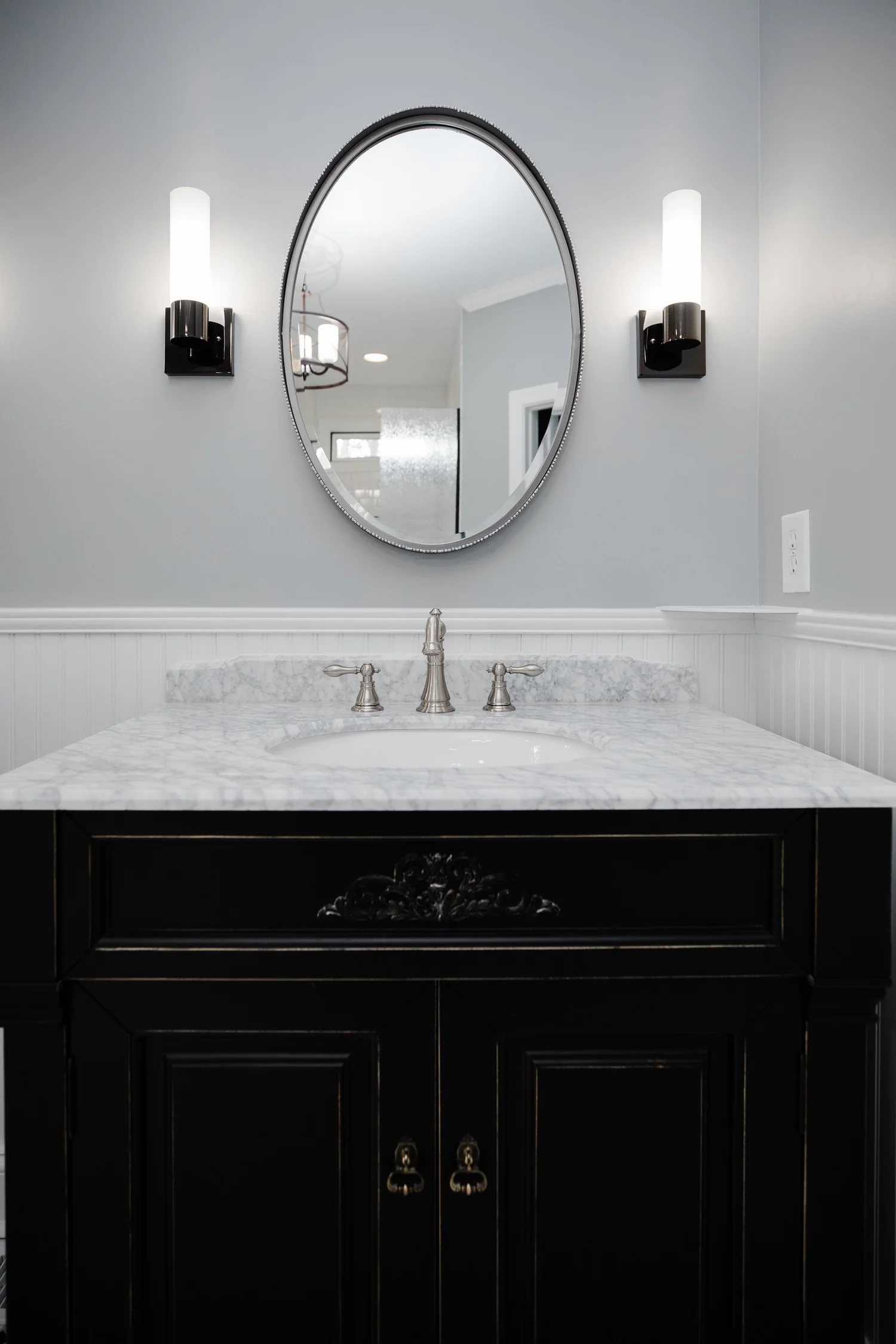 View 3 of the completed bathroom remodel in Greensprings West Williamsburg Virginia