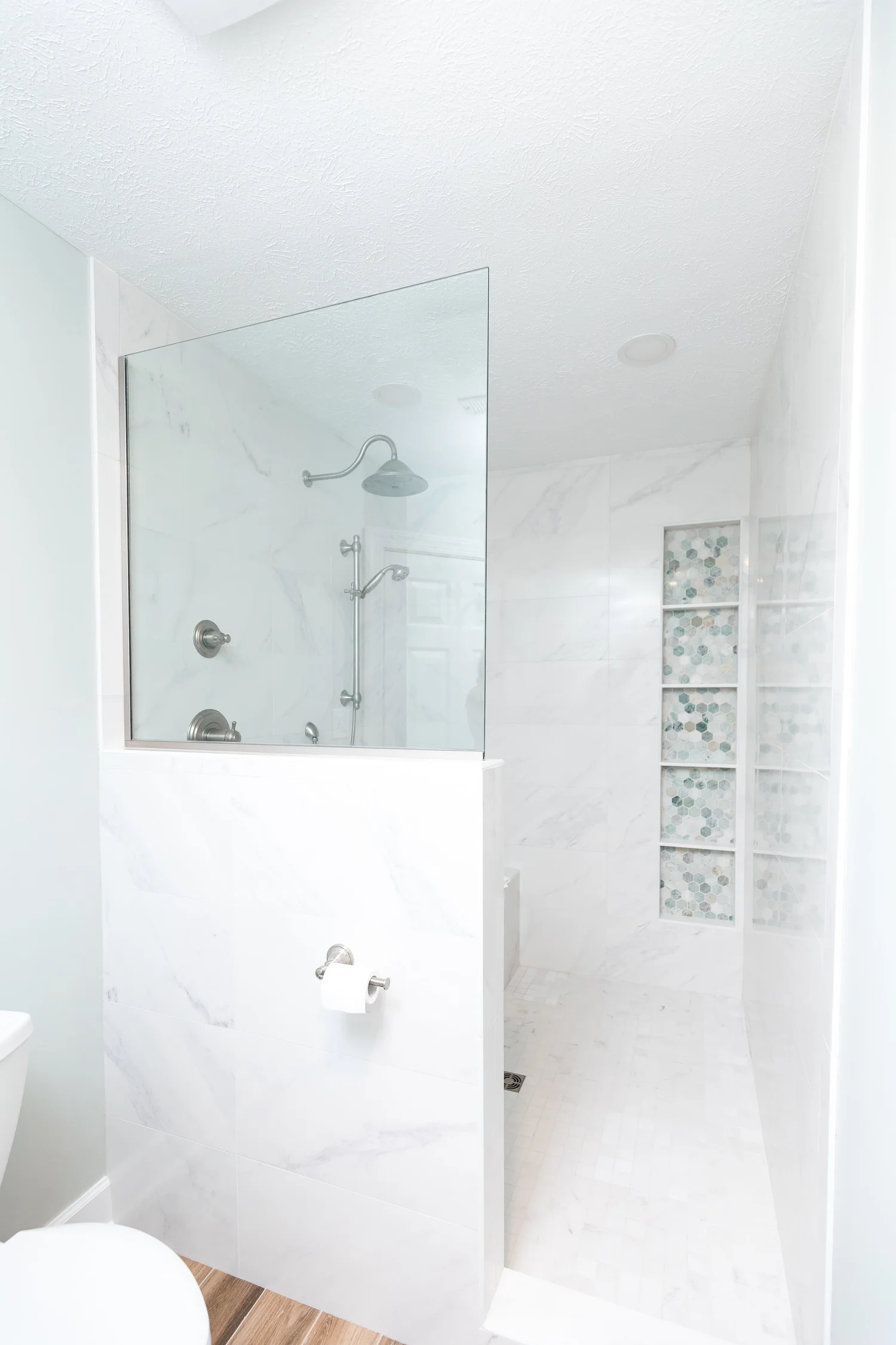 View 2 of the completed bathroom remodel in Kiln Creek Yorktown Virginia