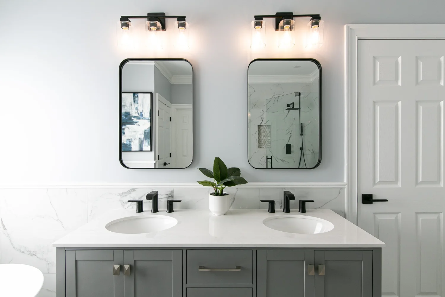 View 9 of the completed bathroom remodel in Greensprings West Williamsburg Virginia