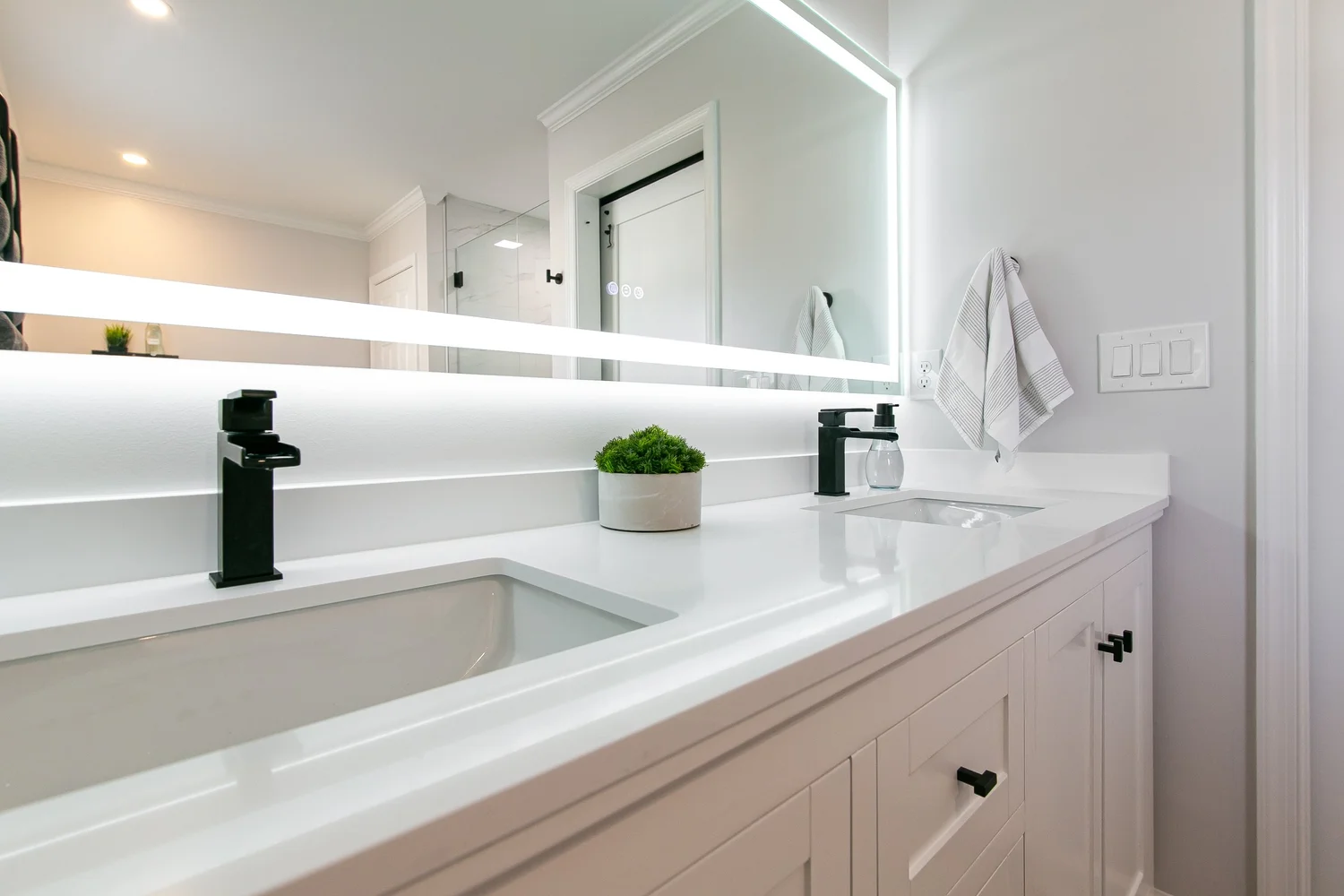 View 11 of the completed bathroom remodel in Scotts Pond Williamsburg Virginia