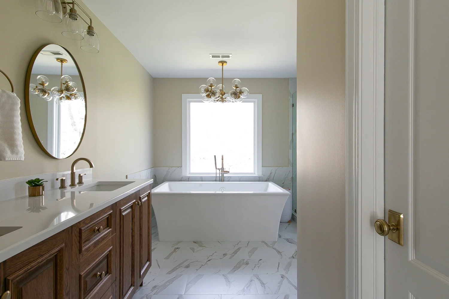 View 14 of the completed bathroom remodel in Windsor Forest Williamsburg Virginia
