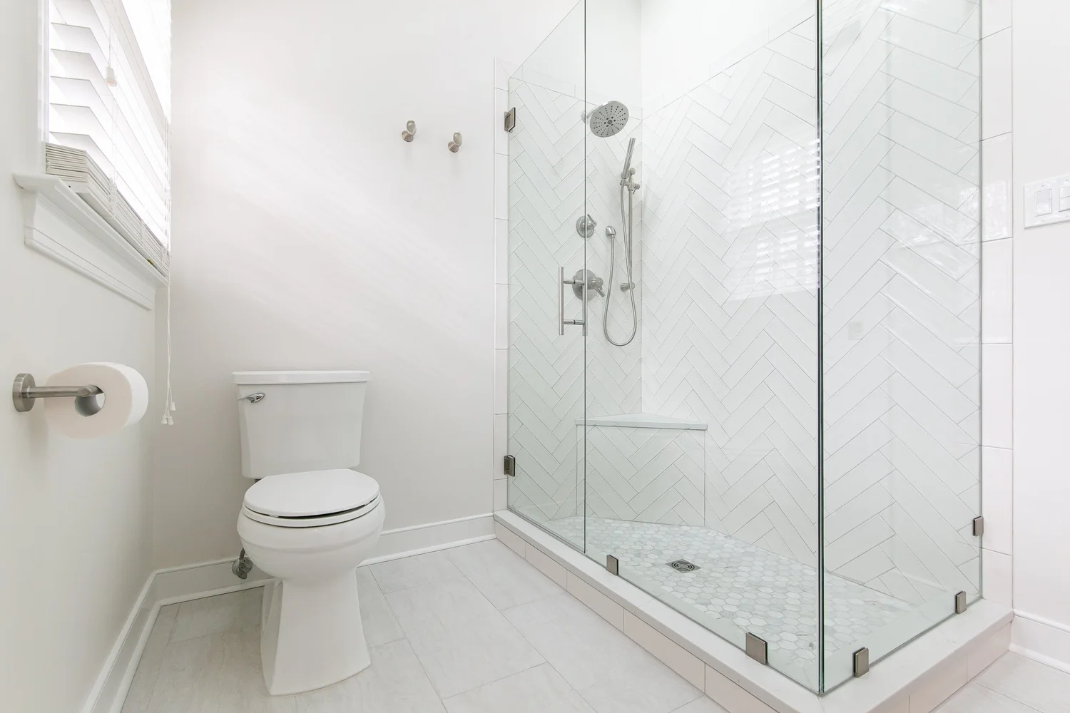 View 4 of the completed bathroom remodel in Windsor Forest Williamsburg Virginia
