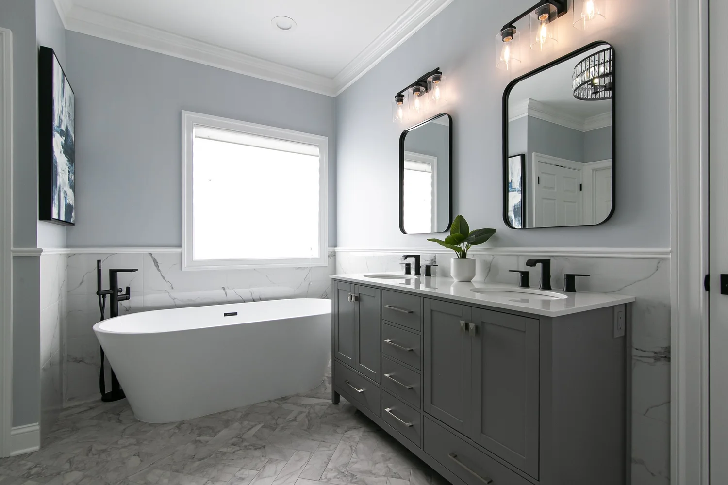 View 5 of the completed bathroom remodel in Greensprings West Williamsburg Virginia