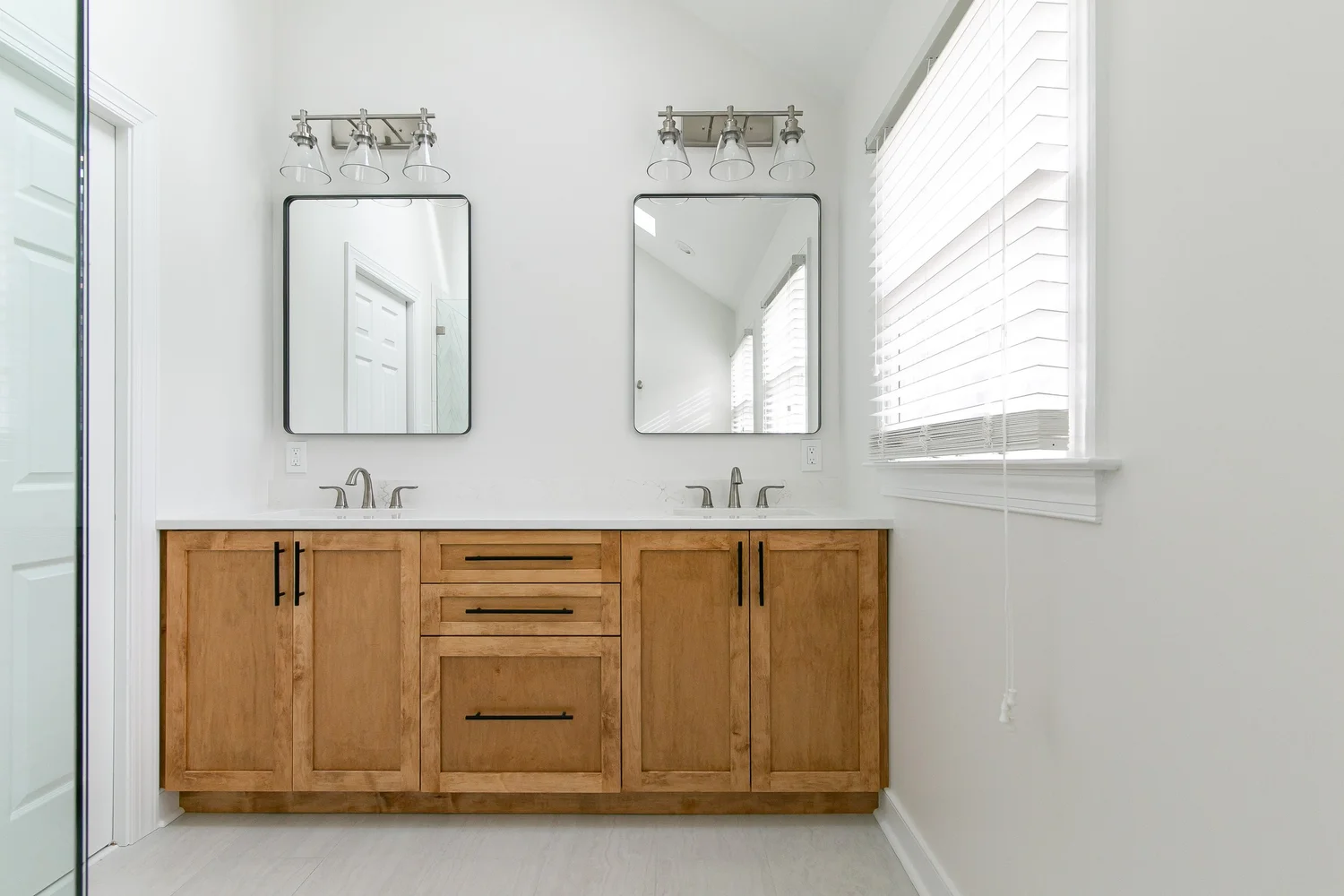 View 2 of the completed bathroom remodel in Windsor Forest Williamsburg Virginia