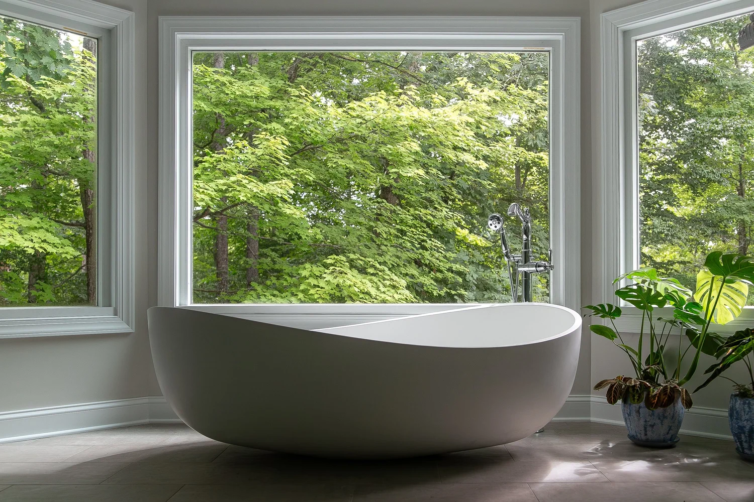 View 2 of the completed bathroom remodel in Toano Virginia