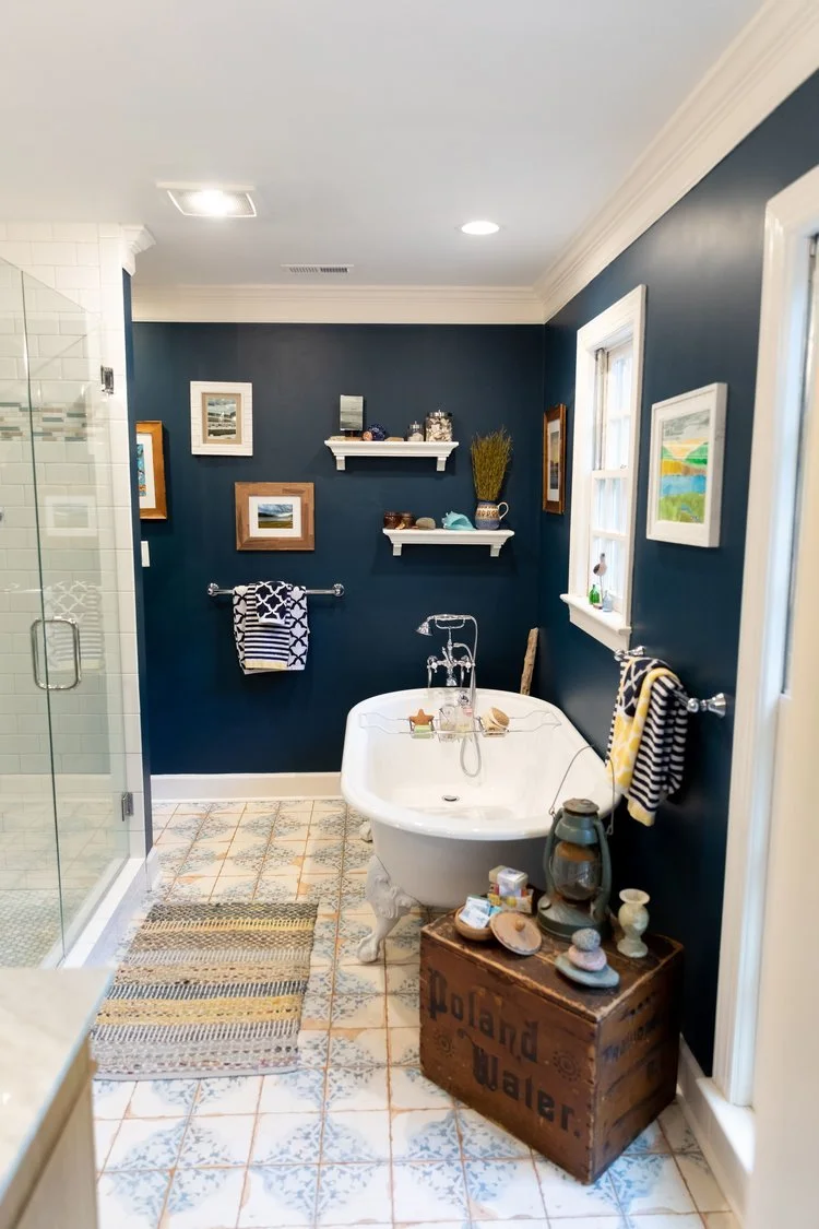 Completed bathroom remodel in Queenslake Williamsburg Virginia