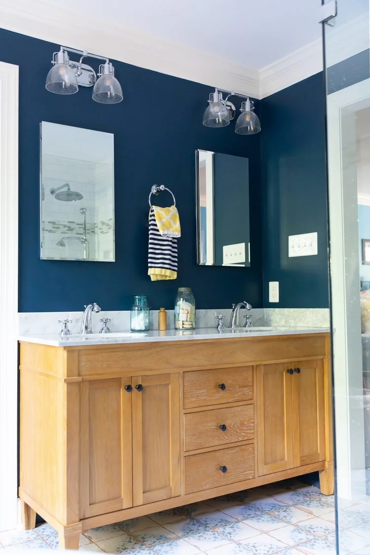 View 13 of the completed bathroom remodel in Queenslake Williamsburg Virginia