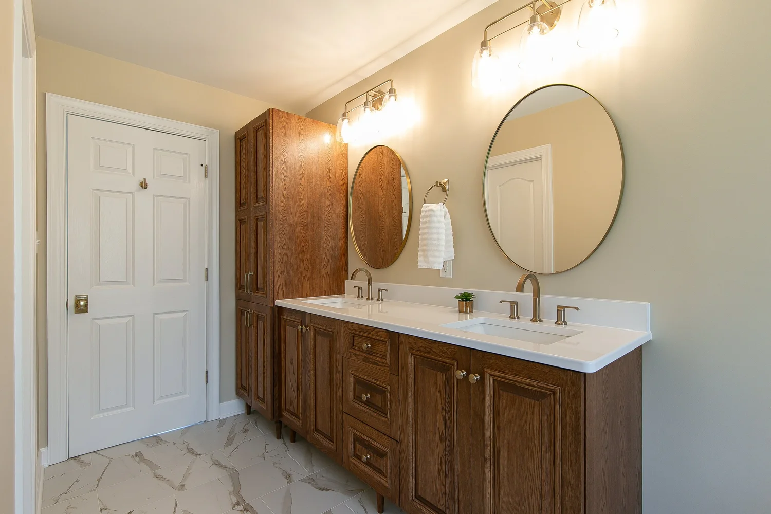 View 13 of the completed bathroom remodel in Windsor Forest Williamsburg Virginia