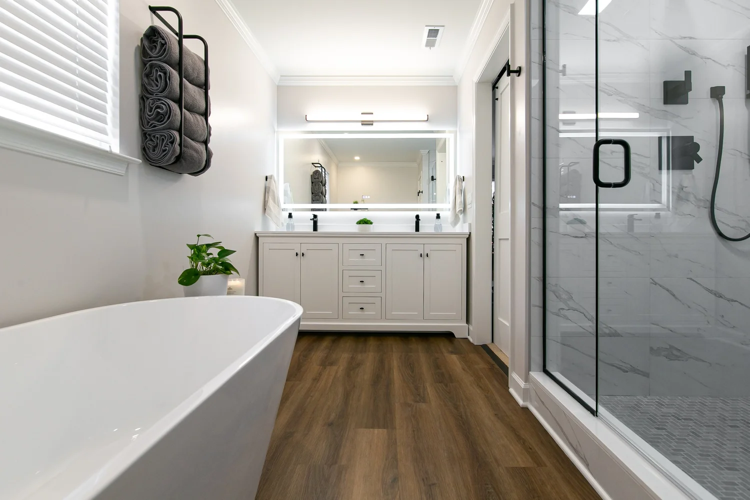 View 14 of the completed bathroom remodel in Scotts Pond Williamsburg Virginia