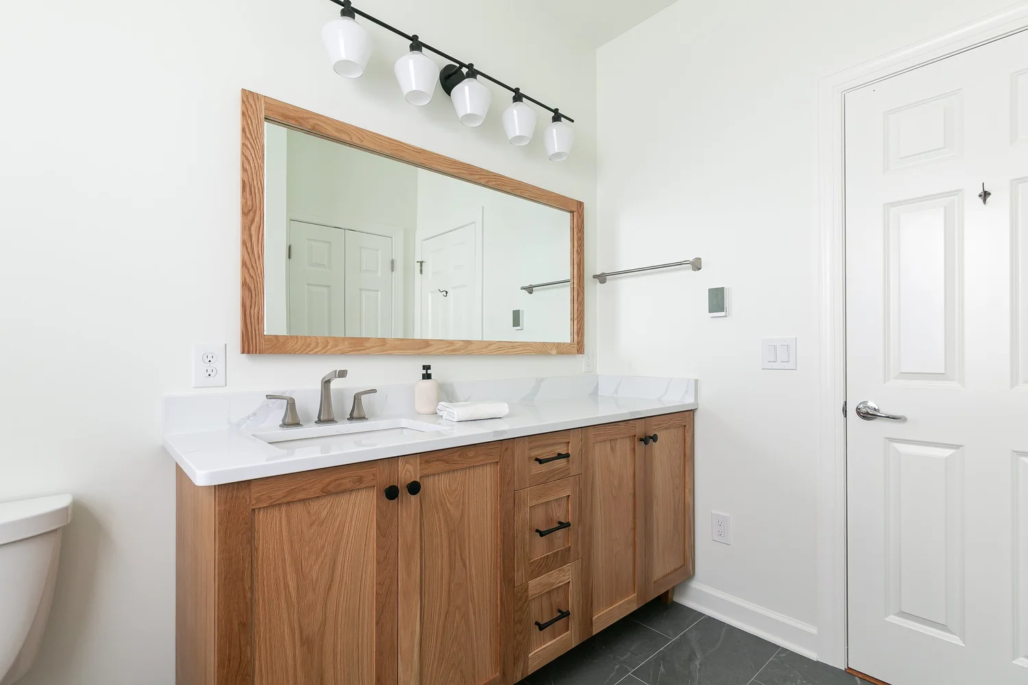 View 6 of the completed bathroom remodel in Holly Grove Williamsburg Virginia