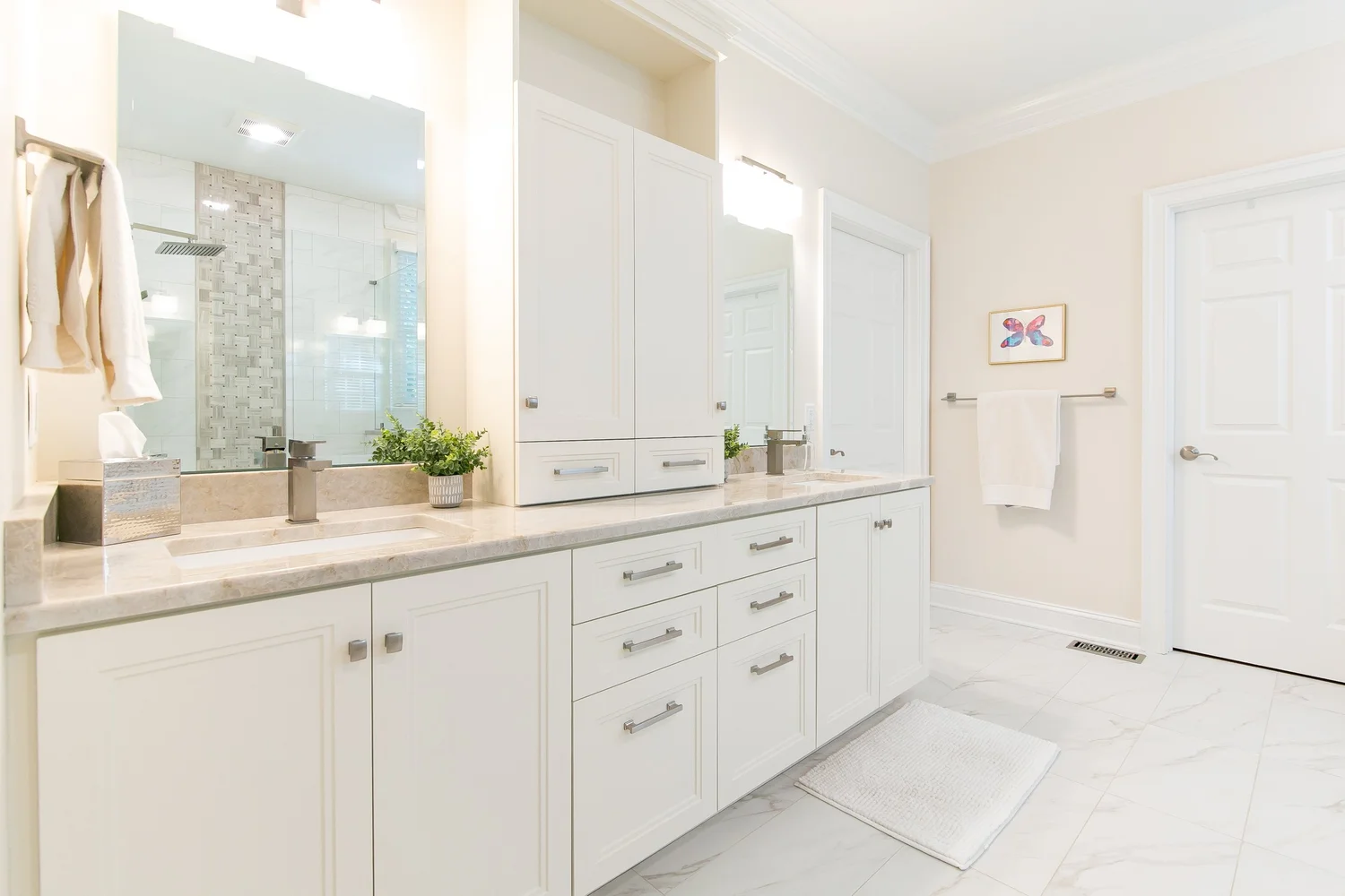 View 5 of the completed bathroom remodel in Ford’s Colony Williamsburg Virginia
