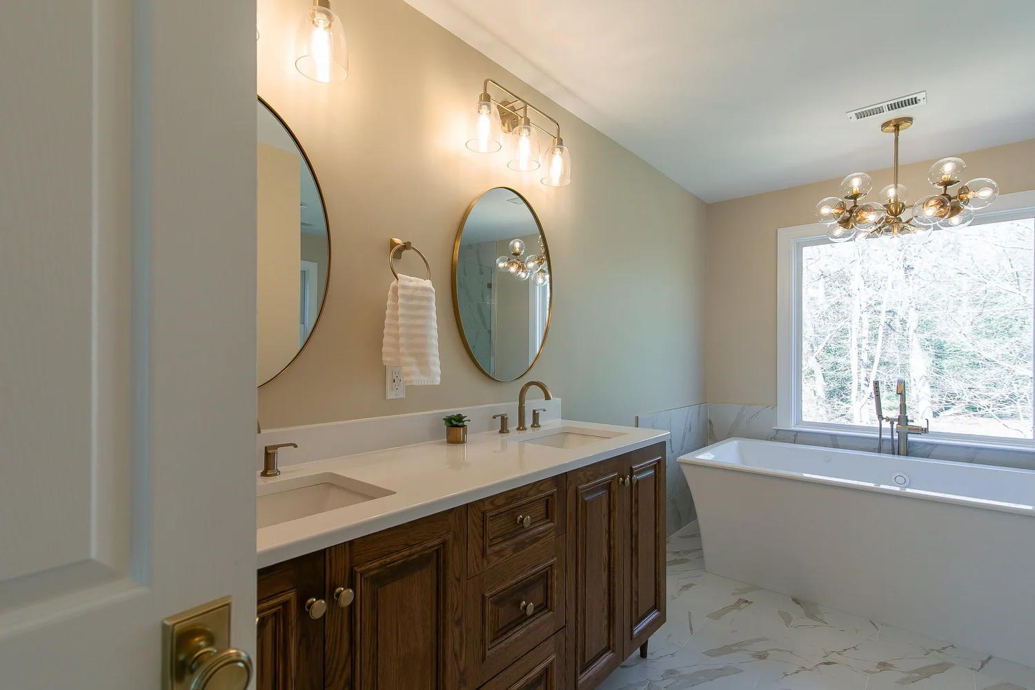 View 4 of the completed bathroom remodel in Windsor Forest Williamsburg Virginia