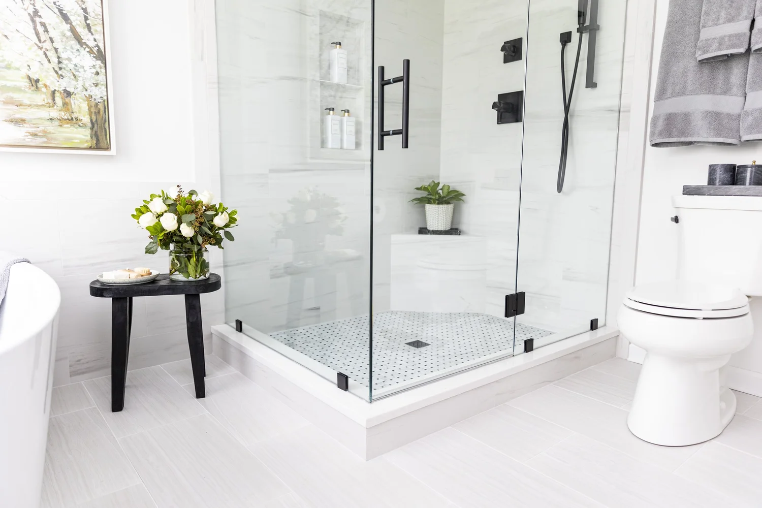 View 15 of the completed bathroom remodel in Seaford Virginia