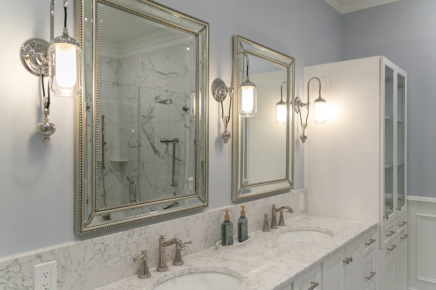 View 11 of the completed bathroom remodel in Ford’s Colony Williamsburg Virginia