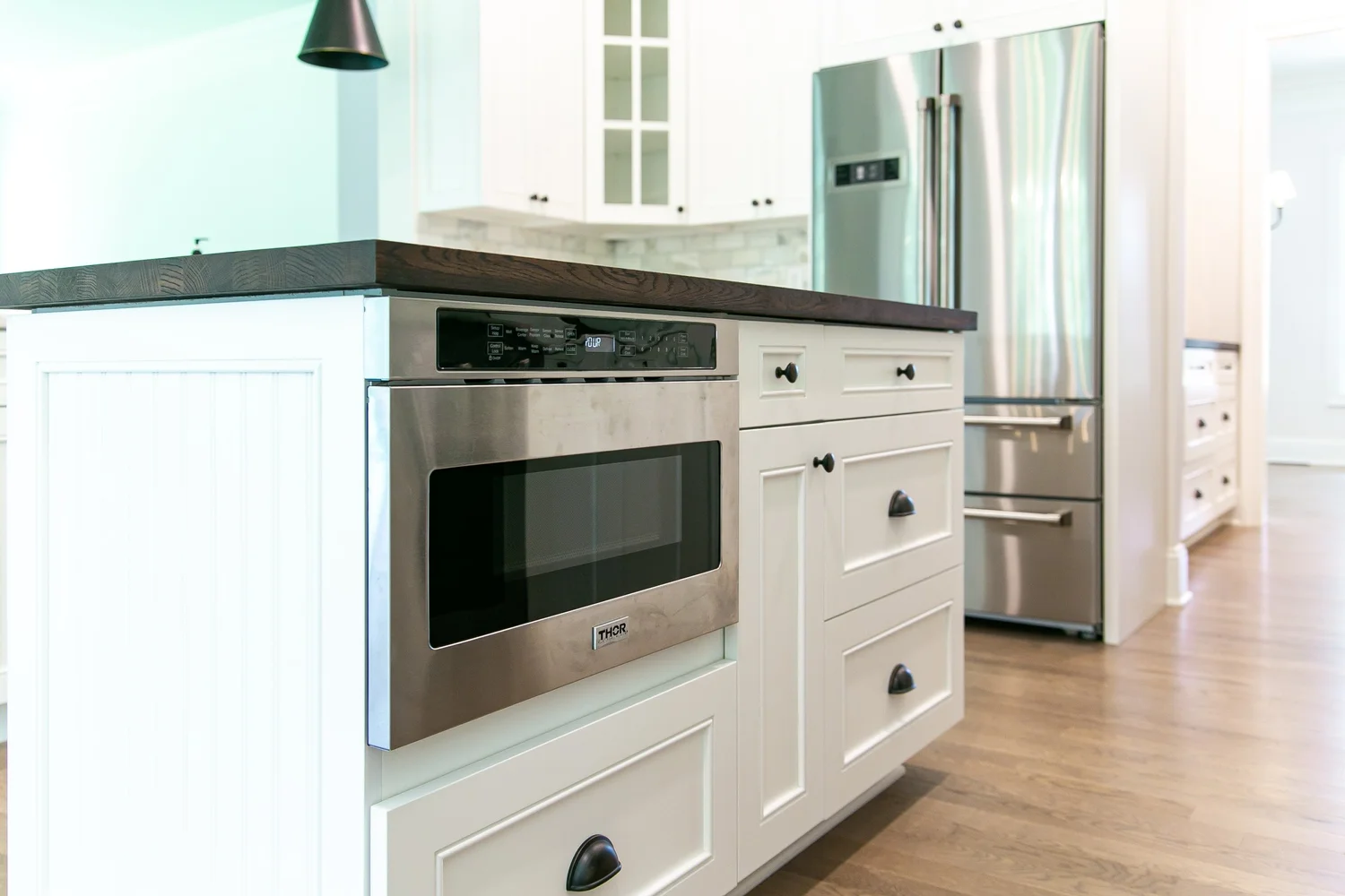 View 8 of the completed kitchen remodel in Charles City