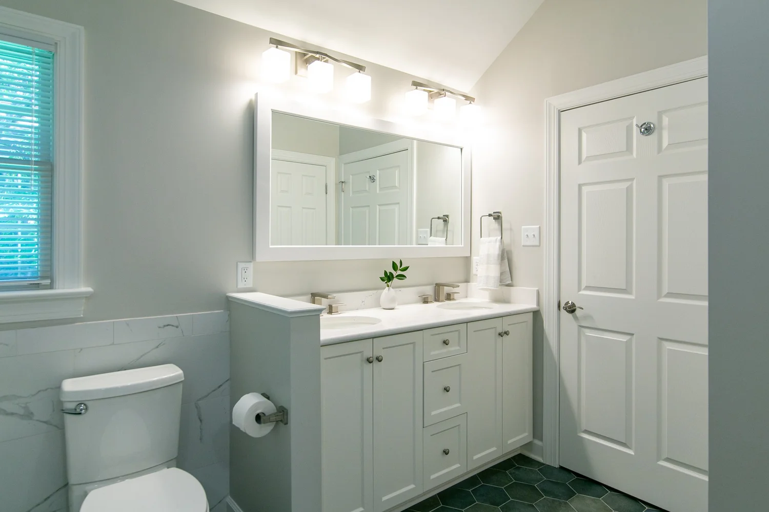 View 12 of the completed bathroom remodel in Powhatan Williamsburg Virginia