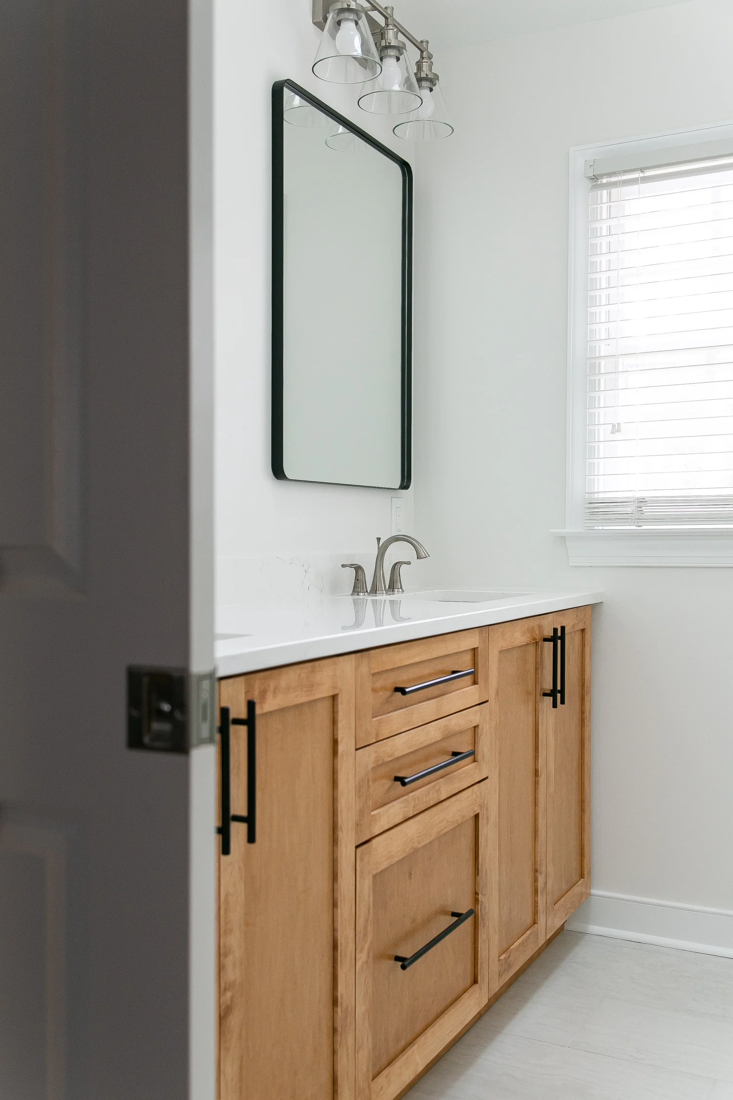 View 14 of the completed bathroom remodel in Windsor Forest Williamsburg Virginia
