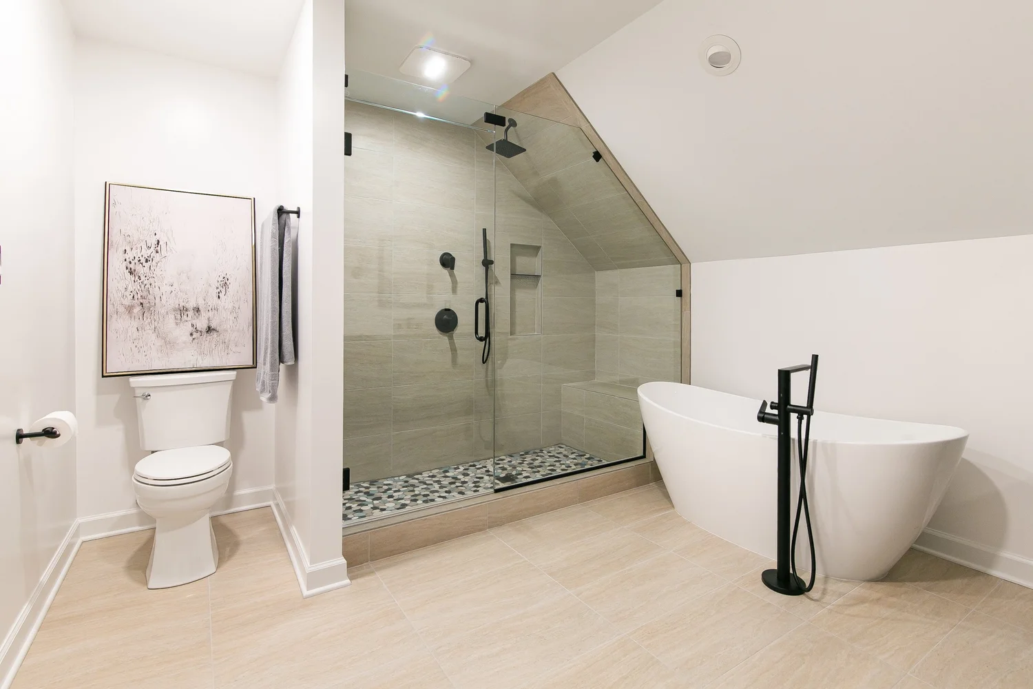 Completed bathroom remodel in Kingsmill Williamsburg Virginia