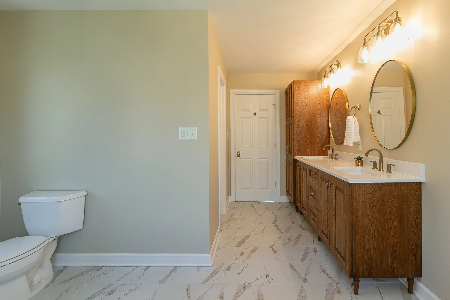 View 12 of the completed bathroom remodel in Windsor Forest Williamsburg Virginia