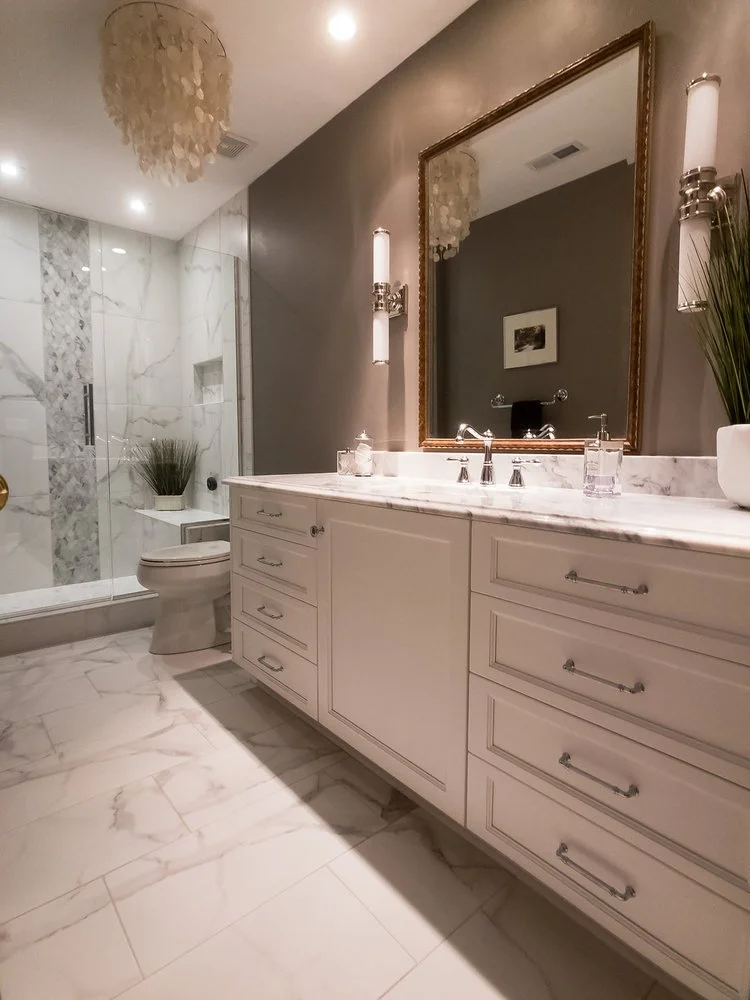 View 7 of the completed bathroom remodel in Fyfe Court Williamsburg Virginia