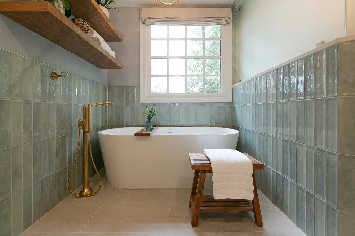 View 8 of the completed bathroom remodel in Ford’s Colony Williamsburg Virginia