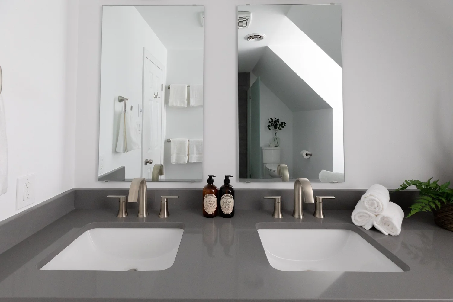 View 12 of the completed bathroom remodel in Queenslake Yorktown Virginia