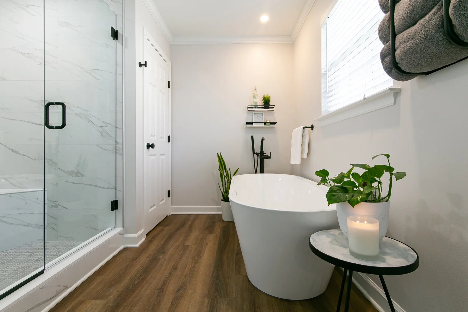 View 9 of the completed bathroom remodel in Scotts Pond Williamsburg Virginia