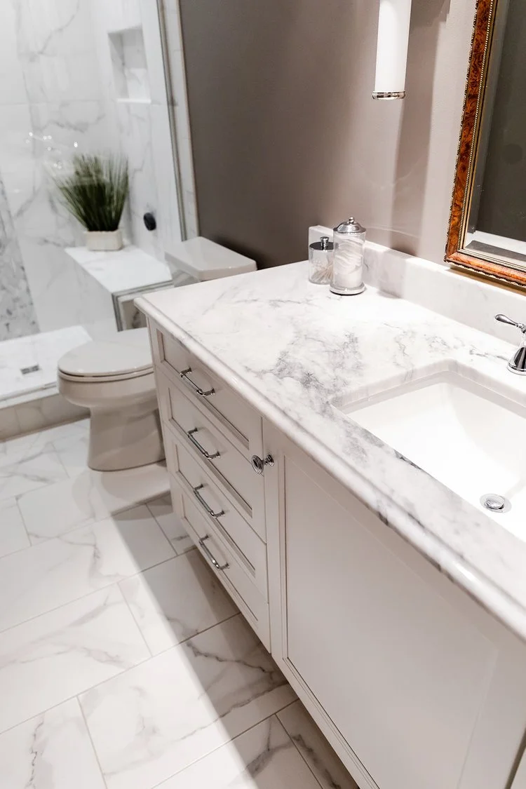 View 5 of the completed bathroom remodel in Fyfe Court Williamsburg Virginia