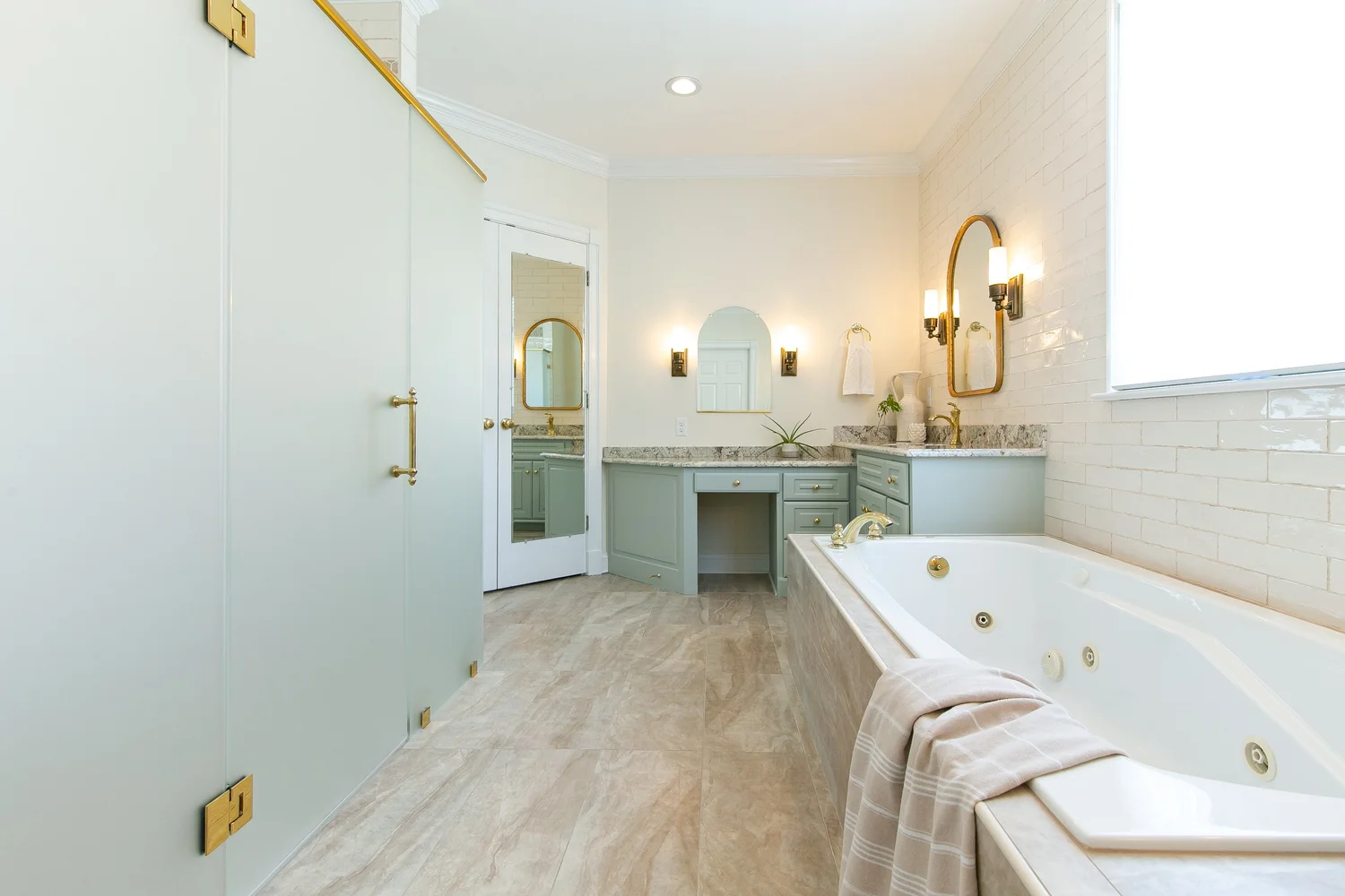 View 2 of the completed bathroom remodel in Ford’s Colony Williamsburg Virginia